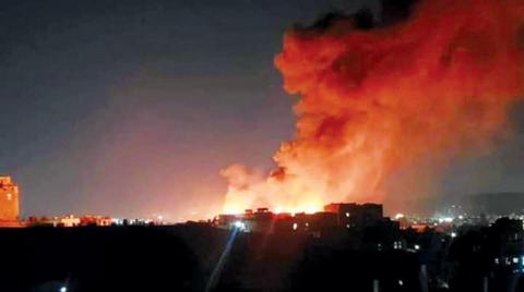 حريق في محطة وقود بطرابلس في ليبيا