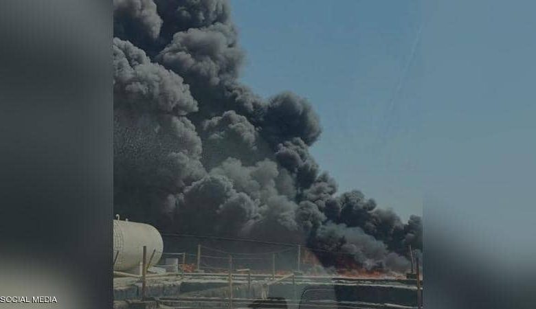 حريق في منطقة جبل علي الصناعية في دبي
