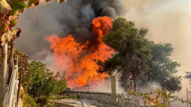 حرائق كبيرة في غابات عكار بلبنان